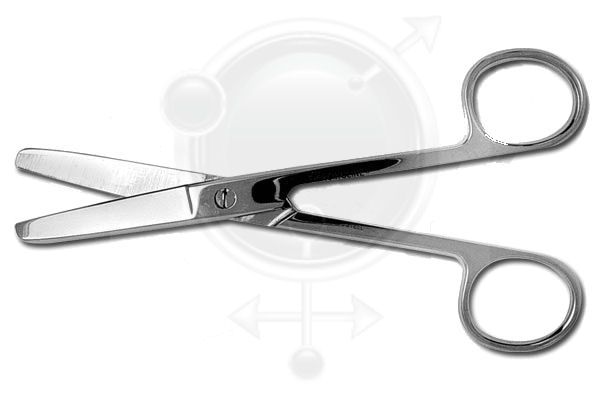 Chirurgenstahl Schere mit zwei abgeflachten Seiten